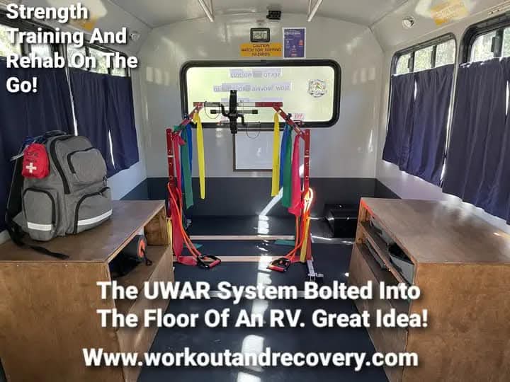 UWAR strength training and rehab system installed in an RV