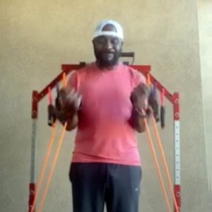 Pro Football Hall of Famer Marshall Faulk working out with UWAR System